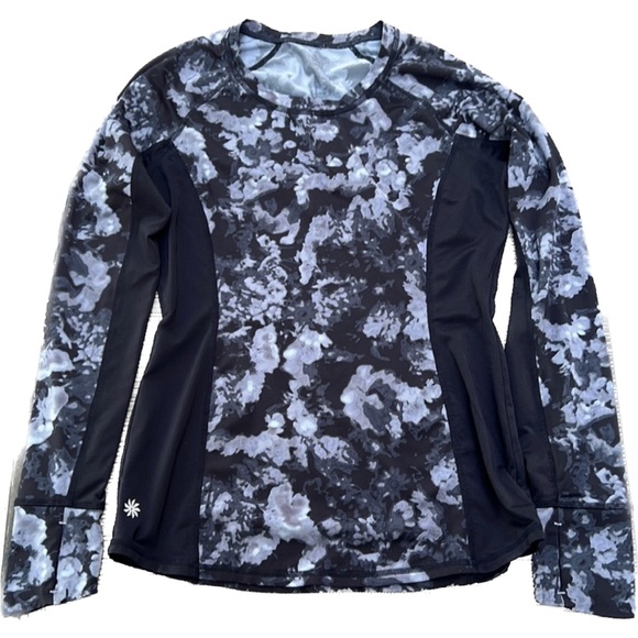 Athleta Tops - 🎯Athleta Runaway Top Shirt Black Gray Size Small